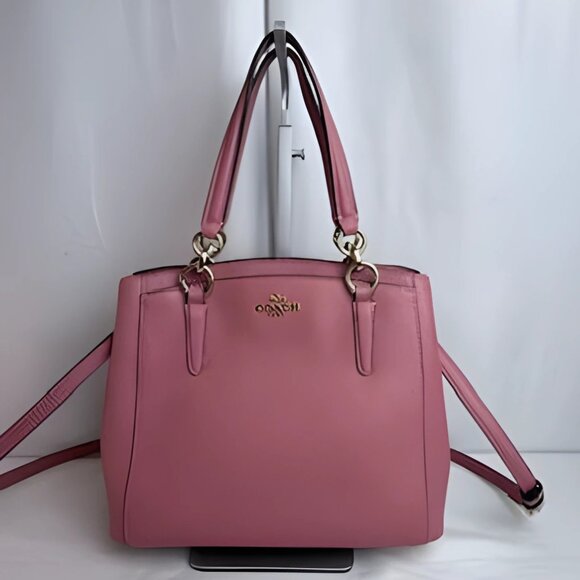 Coach AUTHENTICATED Mini City Tote Satchel Pink Pebbled Leather Gold Hardware - Picture 1 of 16